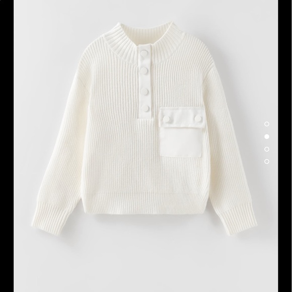 Zara Boys Cream Knit Sweater - Picture 3 of 8